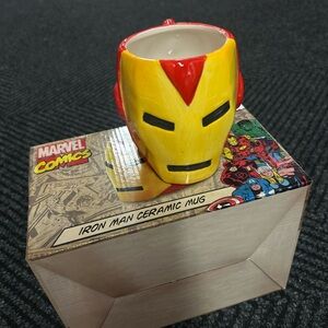 Marvel Iron Man Face Mug - Red and Yellow